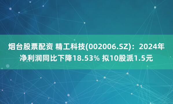 烟台股票配资 精工科技(002006.SZ)：2024年净利润同比下降18.53% 拟10股派1.5元